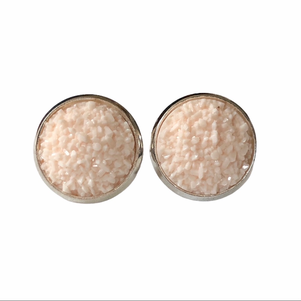 3/$15🎀sweet cream faux druzy earrings